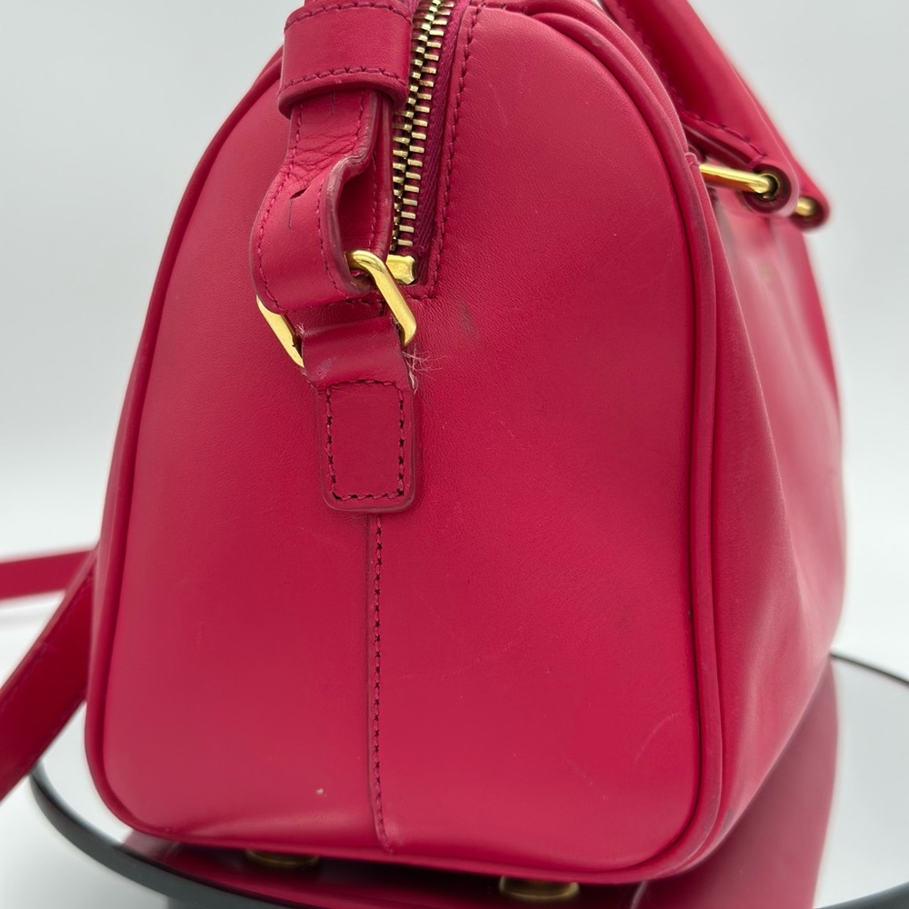 Authentic SAINT LAURENT Classics Baby Duffle Satchel Crossbody Bag Pink w/ COA - Picture 6 of 16